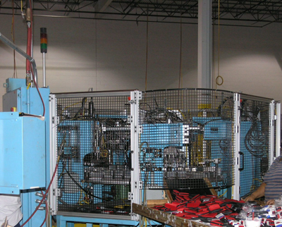 9 STATION BRUSH ASSEMBLY, 3 UP 920 PARTS PER HOUR